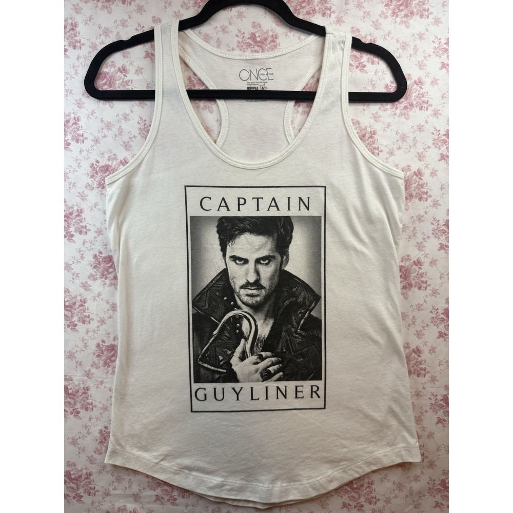 Once Upon a Time Captain Hook Guy Liner Graphic Racerback Tank Top Medium